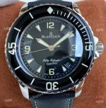 Swiss Quality Copy Blancpain Fifty Fathoms Citizen 8215 Watch Black Dial Green Markers